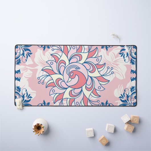 Floral Rangoli Grafische Kunst, helles Leben Schreibtischunterlage (Kindertisch)