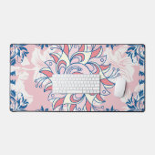 Floral Rangoli Grafische Kunst, helles Leben Schreibtischunterlage (Tastatur & Maus)