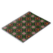 Floral Rangoli Muster auf Black Spiral Notebook Notizblock (Linke Seite)