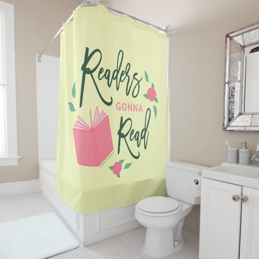 Floral Readers Gonna Read Booklet Duschvorhang (Beispiel)