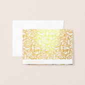 Floral Real Gold Foil Wedding Foto Vielen Dank Folienkarte (Rückseite mit Umschlag)