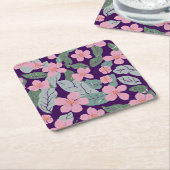 floral rechteckiger pappuntersetzer (angewinkelt)