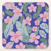 floral rechteckiger pappuntersetzer (Vorderseite)