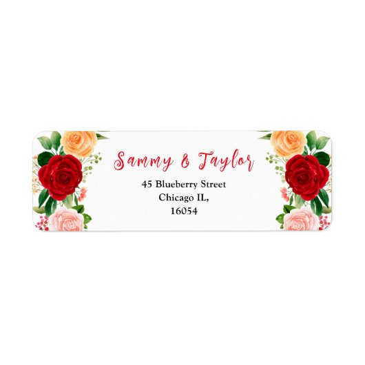 Floral Red and Orange Roses Wedding (Vorne)
