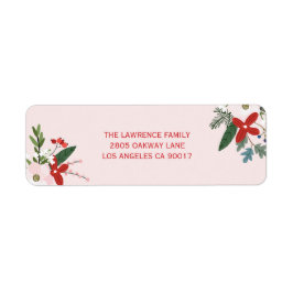 Floral Red Blush Pink Weihnachtsansprache