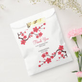 Floral Red Cherry Blossom Sakura Danke Geschenktütchen (Versiegelt)
