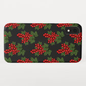 Floral Red Christmas Berries Case-Mate iPhone Hülle (Rückseite (Horizontal))