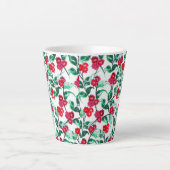 Floral Red Color Flowers Pattern-56698 Milchtasse (Vorderseite)