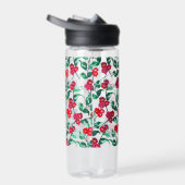 Floral Red Color Flowers Pattern-56698 Trinkflasche (Rechts)