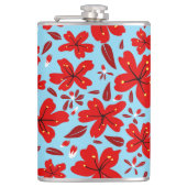 Floral Red Flachmann (Vorderseite)