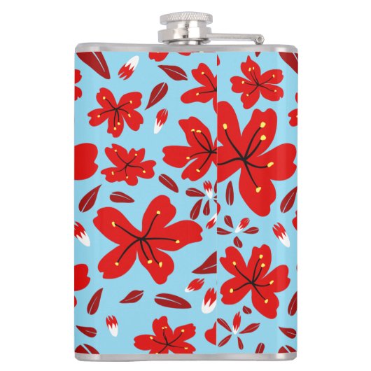 Floral Red Flachmann (Rückseite)