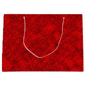Floral Red Inprint Große Geschenktüte (Vorderseite)