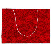 Floral Red Inprint Große Geschenktüte (Rückseite)