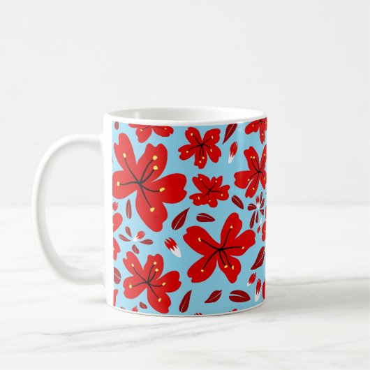 Floral Red Kaffeetasse (Links)
