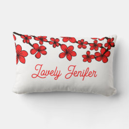 Floral Red Lovey Jenifer Lendenkissen