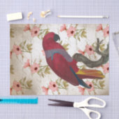 Floral Red Parrot Seidenpapier (Handwerk)