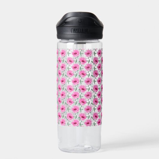 Floral Red Roses Pattern-5550 Trinkflasche (Rückseite)