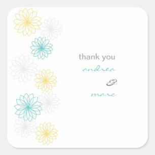 Floral Reflection Dankeschön Sticker