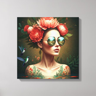 Floral Reflection Leinwanddruck