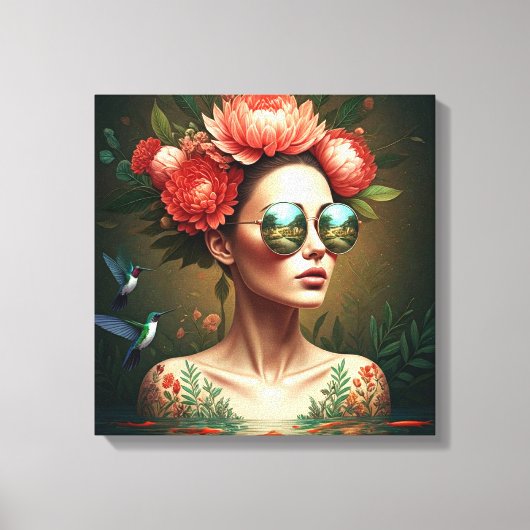 Floral Reflection Leinwanddruck (Vorderseite)