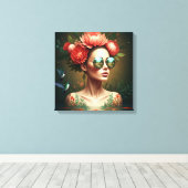 Floral Reflection Leinwanddruck (Insitu (Holzboden))