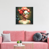 Floral Reflection Leinwanddruck (Insitu (Wohnzimmer))