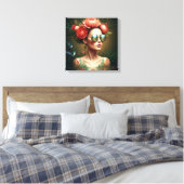 Floral Reflection Leinwanddruck (Insitu (Schlafzimmer))