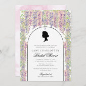 Floral Regency Elegantes Brautparty Einladung (Vorne/Hinten)