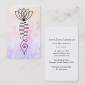 *~* Floral Reiki Yoga Herzerbst Blume Lotus Visitenkarte (Vorne/Hinten)