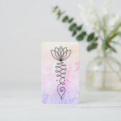 *~* Floral Reiki Yoga Herzerbst Blume Lotus Visitenkarte (Stehend Vorderseite)