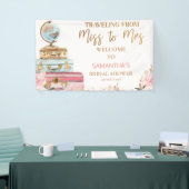 Floral Reise Miss an Mrs. Brautparty Banner (Messeveranstaltung)