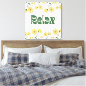 Floral Relax Canvas Print - The Restaurant Leinwanddruck (Insitu (Schlafzimmer))