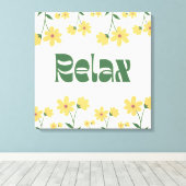 Floral Relax Canvas Print - The Restaurant Leinwanddruck (Insitu (Holzboden))