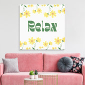 Floral Relax Canvas Print - The Restaurant Leinwanddruck (Insitu (Wohnzimmer))