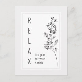 Floral Relax Motivierend Sprichwort Postkarte