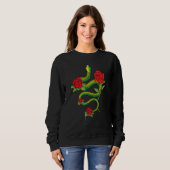 Floral Reptile Keeper Animal   Roses Snake   Snake Sweatshirt (Vorne ganz)