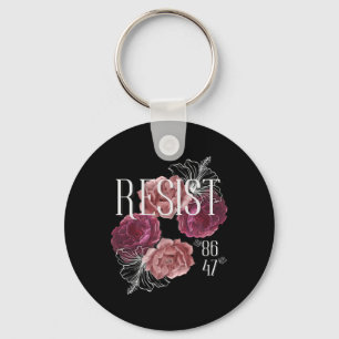 Floral Resist nicht mein Präsident 86 47 Anti-Trum Schlüsselanhänger