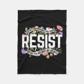 Floral Resist nicht mein Präsident Anti-Trump Fleecedecke (Vorderseite)