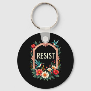 Floral Resist Trump Funny Anti-trump 2025 Schlüsselanhänger