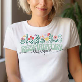 Floral Respiratorischer Therapeut T-Shirt