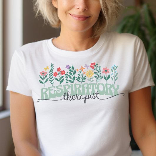 Floral Respiratorischer Therapeut T-Shirt