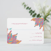 Floral Response Cards RSVP Karte (Stehend Vorderseite)