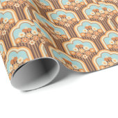 Floral Retro: 70er Wallpaper Revival Geschenkpapier (Rolleneckpunkt)