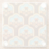 Floral Retro: 70er Wallpaper Revival Glasuntersetzer (Rückseite)