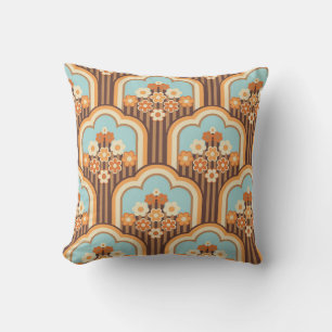 Floral Retro: 70er Wallpaper Revival Kissen