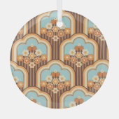 Floral Retro: 70er Wallpaper Revival Ornament Aus Glas (Vorderseite)