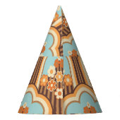 Floral Retro: 70er Wallpaper Revival Partyhütchen (Rückseite)