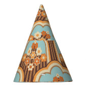 Floral Retro: 70er Wallpaper Revival Partyhütchen (Rechts)