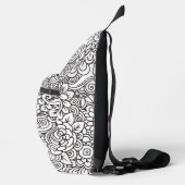 Floral Retro Doodle Crossbody Bag (Rechts)