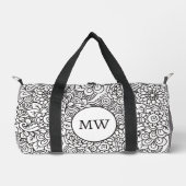 Floral Retro Doodle Duffle Bag (Vorderseite)